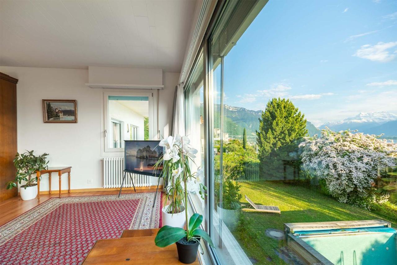 Rooms In Splendid Apartment With Parking-Stunning Lake View Montreux Exterior photo